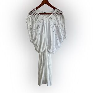 Ava Sky for Fighting Eel White Eyelet “Forever Dress” Midi – New (One Size)